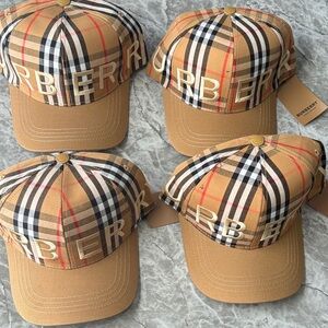 FASHION!! Tan and Black Plaid Caps
